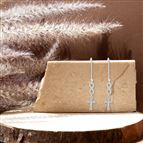 STERLING SILVER INFINTY CRUCIFIX EARRINGS